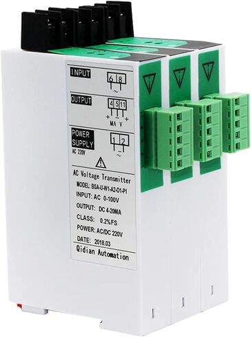 1PCS AC500V 300V 100V 50V AC Voltage Transducer Sensor DC24V Power Supply 1 in 1 Out Voltage Signal Converter Sensor(Output 0-20MA_DC24V Power Supply_Input AC0-30V) in Saudi Arabia