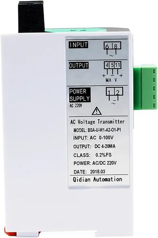 1PCS AC500V 300V 100V 50V AC Voltage Transducer Sensor DC24V Power Supply 1 in 1 Out Voltage Signal Converter Sensor(Output 0-20MA_DC24V Power Supply_Input AC0-30V) in Saudi Arabia
