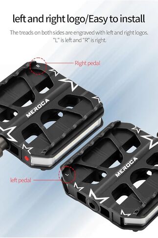Smart Bike Pedals with LED Lights, Auto On-Off, 3 Colours, 7 Modes, USB Rechargeable, Waterproof, Flat Aluminium with 9/16in Steel Spindle, for e-Bike, City, Commuter, Hybrid, Road in Saudi Arabia