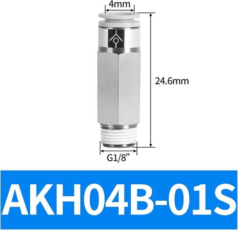 AKH04B/06B/08B/10B/12B-M5/01S/02S/03S/04S Pneumatic check valve quick connector trachea one-way check valve(AKH08B-03S) in Saudi Arabia