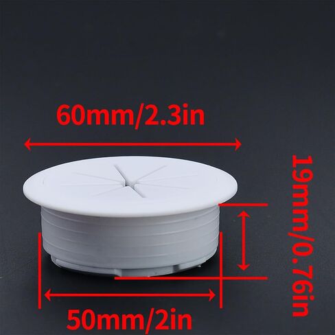 Surf Turtle Desk Grommet 12 حزمة 2 بوصة حلقات سلك كابل سوداء مرنة ، غطاء ثقب من البلاستي in Kuwait
