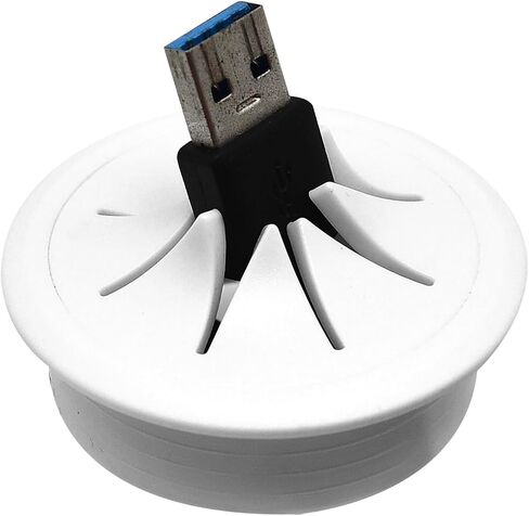 Surf Turtle Desk Grommet 12 حزمة 2 بوصة حلقات سلك كابل سوداء مرنة ، غطاء ثقب من البلاستي in Kuwait