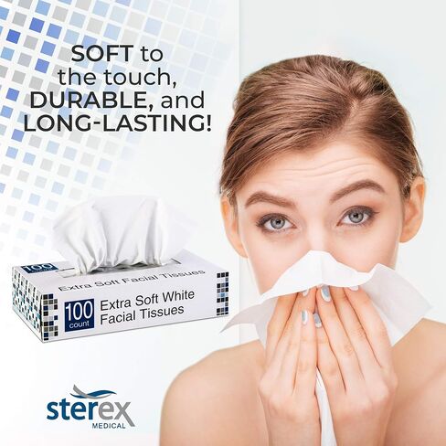 Sterex Extra Soft Facial Tissues, Large (Case of 30 Boxes, 100 Sheets Per Box) in Saudi Arabia