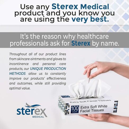 Sterex Extra Soft Facial Tissues, Large (Case of 30 Boxes, 100 Sheets Per Box) in Saudi Arabia