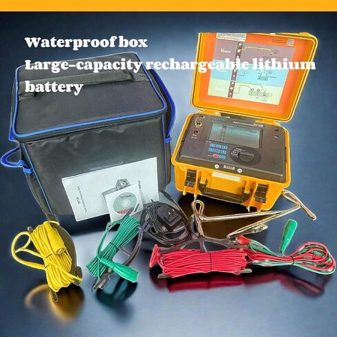 Digital Ground Resistance Tester Meters Two Three Wire Earth Resistance Tester with Range 0.00ohm to 2000ohm Earth Voltage Range 0 to 600V 400 Sets Data Storage Rechargeable Llithium Battery in Saudi Arabia