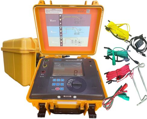 Grounding Resistance Tester Meters 2 3 Wire Digital Earth Resistance Tester with Range 0.00ohm to 2000ohm Range 0 to 600V 400 Sets Data Storage Rechargeable Lithium Battery in Saudi Arabia