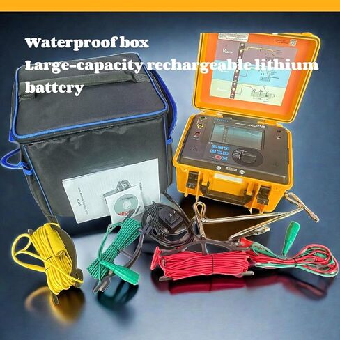 Grounding Resistance Tester Meters 2 3 Wire Digital Earth Resistance Tester with Range 0.00ohm to 2000ohm Range 0 to 600V 400 Sets Data Storage Rechargeable Lithium Battery in Saudi Arabia