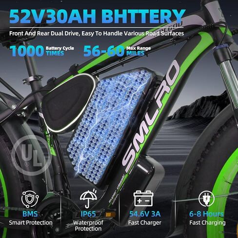 دراجة كهربائية للبالغين ، ذروة 3200 واط ثنائية الحركية ، 48 فولت 22.4AH قابلة للإزالة للبطاريات الصيد ، دراجة ترابية طويلة المدى ، 26 بوصة دراجة دسم-إطارات كهربائية ، دراجة جبلية للتعليق الكامل للثلوج على الطرق الوعرة in Kuwait