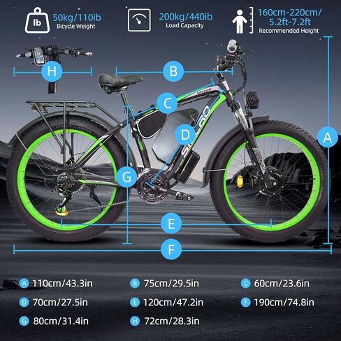 دراجة كهربائية للبالغين ، ذروة 3200 واط ثنائية الحركية ، 48 فولت 22.4AH قابلة للإزالة للبطاريات الصيد ، دراجة ترابية طويلة المدى ، 26 بوصة دراجة دسم-إطارات كهربائية ، دراجة جبلية للتعليق الكامل للثلوج على الطرق الوعرة in Kuwait