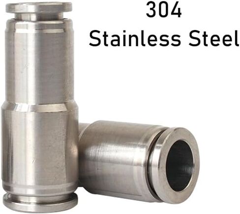 10PCS 304 Stainless Steel Reducer Straight Fittings Trachea Quick Connector PG8-6/10-8/12-6 Pneumatic Fittings(PG16-12) in Saudi Arabia