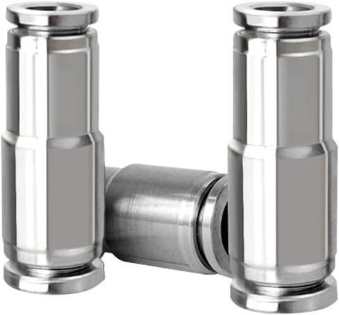 10PCS 304 Stainless Steel Reducer Straight Fittings Trachea Quick Connector PG8-6/10-8/12-6 Pneumatic Fittings(PG16-12) in Saudi Arabia