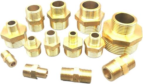 1PCS النحاس المساواة قطرها مزدوج الخارجي الخارجي 1/2 التحويل 1/4 'قطر متغير 3/8' المنعطفات 1/8 'المفصل 1 بوصة 4/3 (2-2) in Kuwait