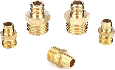 1PCS النحاس المساواة قطرها مزدوج الخارجي الخارجي 1/2 التحويل 1/4 'قطر متغير 3/8' المنعطفات 1/8 'المفصل 1 بوصة 4/3 (2-2) in Kuwait