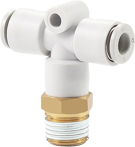 1PCS Pneumatic Fittings External Thread T-shaped Tee Connector KQ2T04 06 08 10- M5 M6 01S 02S 03S 04S(KQ2T08-04S) in Saudi Arabia