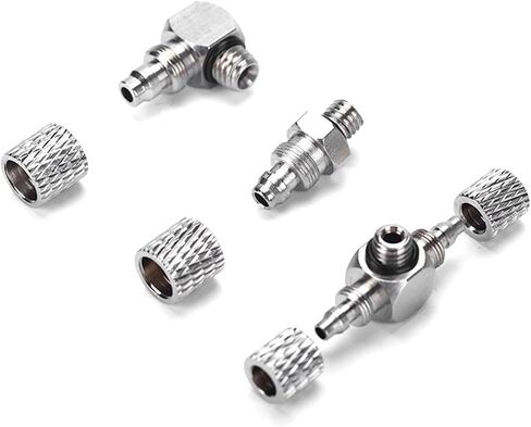 5pcs Mini Male Thread M3 M4 M5 M6 -Air Tube OD 3MM 4mm 6mm 6mm pneumatic mochector screw من خلال تركيبات Traight/الكوع السريعة (6-M3 ، WX-KPB) in Saudi Arabia