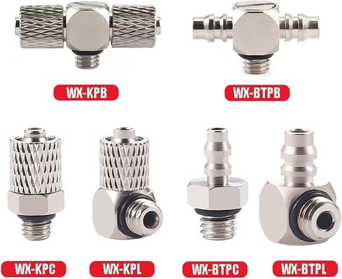 5pcs Mini Male Thread M3 M4 M5 M6 -Air Tube OD 3MM 4mm 6mm 6mm pneumatic mochector screw من خلال تركيبات Traight/الكوع السريعة (6-M3 ، WX-KPB) in Saudi Arabia