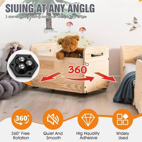 Mini Self Reshesive Universal Wheel 360 درجة التناوب صناديق الأثاث صناديق القمامة السفلية يمكن لأجهزة المطبخ عجلات صغيرة الأجهزة (3 كرات فولاذية سوداء ، 8) in Saudi Arabia