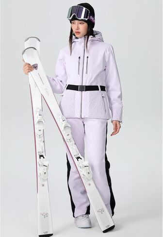 Women 3L Insulated Slim Snowboard Suits 24-25 New Hooded Snow Jackets & Pants Set Waterproof Skiing 2 Pieces Sets in Kuwait