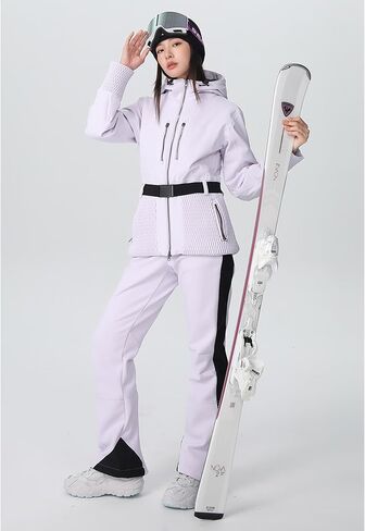 Women 3L Insulated Slim Snowboard Suits 24-25 New Hooded Snow Jackets & Pants Set Waterproof Skiing 2 Pieces Sets in Kuwait