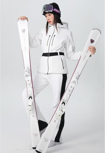 Women 3L Insulated Slim Snowboard Suits 24-25 New Hooded Snow Jackets & Pants Set Waterproof Skiing 2 Pieces Sets in Kuwait