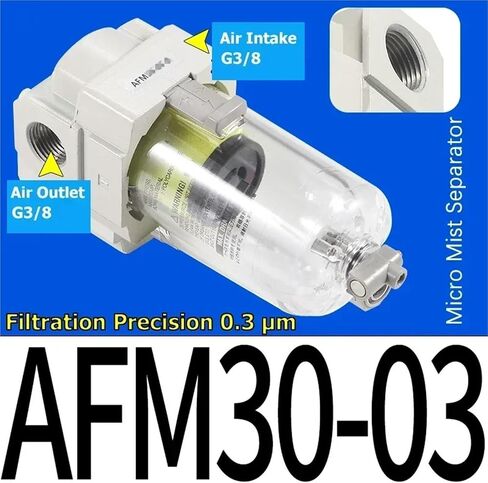 AF/AFD/AFM20/30/40-M5/02/03/04 Air High-Rrecision Oil-Water Separation Filter Filtration Precision 0.01μm 0.3μm(AFD30-03) in Saudi Arabia