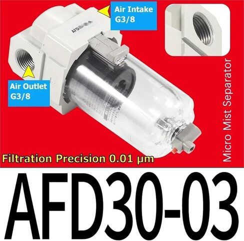 AF/AFD/AFM20/30/40-M5/02/03/04 Air High-Rrecision Oil-Water Separation Filter Filtration Precision 0.01μm 0.3μm(AFD30-03) in Saudi Arabia