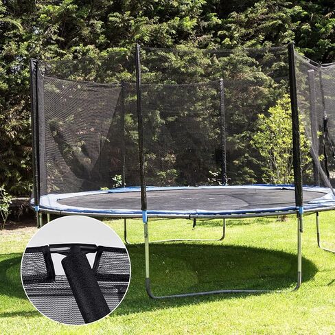 2PCS Trampoline Pole Covers T-Tube Connectors - Black T-Shaped Plastic Pole Covers for Top Pole & Net Connection, Replacement Accessories for Trampoline Safety Net in Kuwait