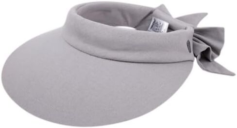 Visor Women Summer Cotton/Linen/Straw Solid Color Color Bow Bow مع 50 UPF-UV Sun Protection in Saudi Arabia