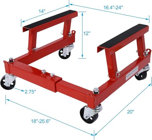محرك دراجة نارية ATV ATV Cradle Dolly مع 4 عجلات دوارة محرك مهد Dolly 1500 رطل الوزن القابل للتعديل محرك الفولاذ in Kuwait