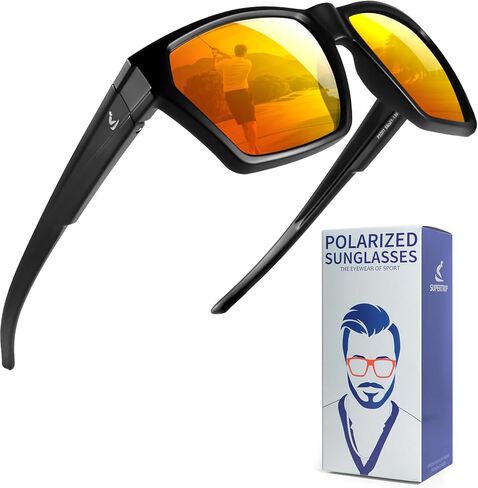 Supertrip Polarized Sports Sunglasses for Men, Lightweight Floating UV400 Protection Sun Glasses for Fishing/Running/Driving in Kuwait