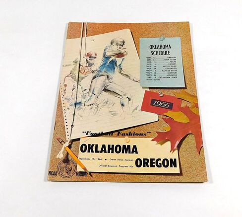 1966 Oregon at Oklahoma College Football Program 9-17-66 - College Programs in Saudi Arabia