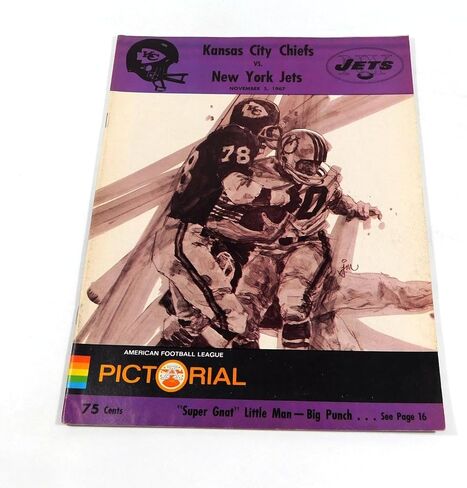 1967 New York Jets at Kansas City Chiefs AFL Football Program 11-5-67 - NFL Programs in Saudi Arabia