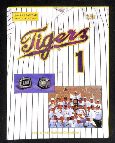 1994 LSU v Alabama-Birmingham Baseball Program 3/4 Unscored Box Stadium 89882b35 - College Programs in Saudi Arabia