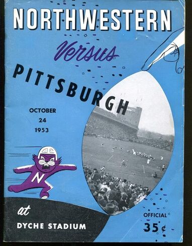 1953 برنامج Northwestern v Pitt Football Ex - برامج الكلية in Saudi Arabia