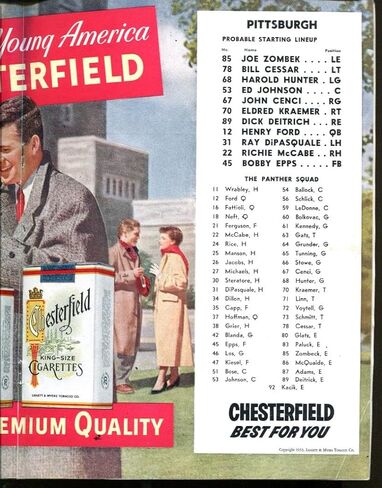 1953 برنامج Northwestern v Pitt Football Ex - برامج الكلية in Saudi Arabia