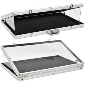 Grid & Go™ Locking Portable Display Case with Velvet Lining | Silver | 34in x 22in in Saudi Arabia