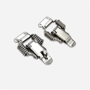 Stainless Steel Aviation Box Lock Tool Box Bag Padlock Snap Fitting Spring Flat Mouth Snap 1Pcs(Iron) in Saudi Arabia