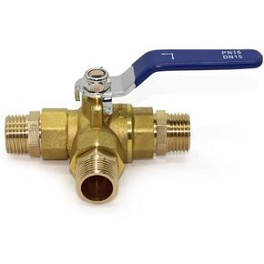 1pcs 1/4 "3/8" 1/2 "3/4" 1 "ذكور موضوع كامل المنفذ L Port T Port TEE RALVE RALVE RALVE (3/4" ، L-type) in Kuwait