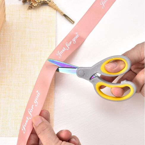 5" Kids Scissors Set(3 Pcs), Safety Rounded edge Blunt-Tip, Titanium Coating Blades, Comfort Grip for School Classroom Children and Toddler Cutting Craft Paper, Glitter Assorted Color in Kuwait