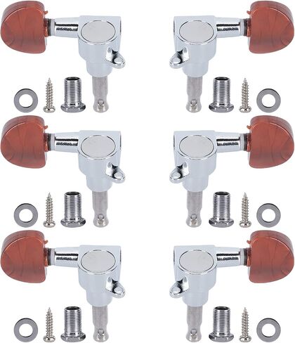 6PCS Guitar Tuning Pegs,Machine Heads Knobs,Electric Acoustic Enclosed Locking Tuner in Saudi Arabia