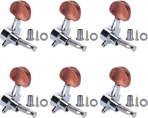 6PCS Guitar Tuning Pegs,Machine Heads Knobs,Electric Acoustic Enclosed Locking Tuner in Saudi Arabia