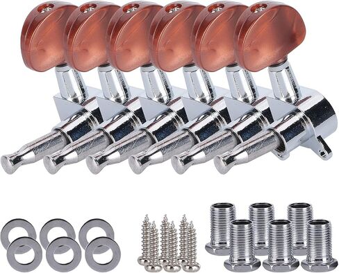 6PCS Guitar Tuning Pegs,Machine Heads Knobs,Electric Acoustic Enclosed Locking Tuner in Saudi Arabia