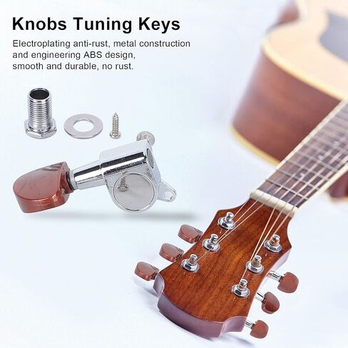 6PCS Guitar Tuning Pegs,Machine Heads Knobs,Electric Acoustic Enclosed Locking Tuner in Saudi Arabia