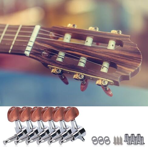 6PCS Guitar Tuning Pegs,Machine Heads Knobs,Electric Acoustic Enclosed Locking Tuner in Saudi Arabia
