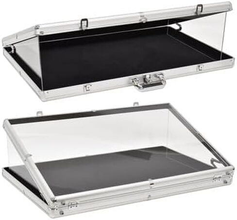 Grid & Go™ Locking Portable Display Case with Velvet Lining | Silver | 34in x 22in in Saudi Arabia