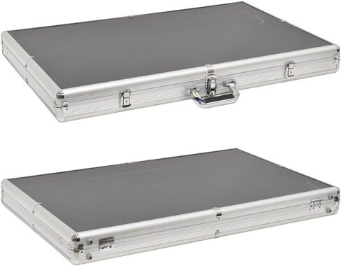 Grid & Go™ Locking Portable Display Case with Velvet Lining | Silver | 34in x 22in in Saudi Arabia