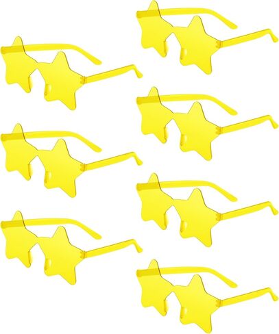 PLULON 15 Pairs Red Star Sunglasses Bulk Colorful Rimless Star Shape Sunglasses for Kids Colored Glasses Birthday Bachelorette Party Favors Summer Outdoor Activities for Women Men Kids Adult in Saudi Arabia