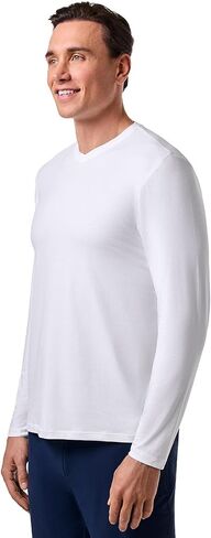 Coolibar UPF 50+ Men's Morada Everyday Long Sleeve V-Neck T-Shirt - Sun Protective in Kuwait