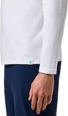 Coolibar UPF 50+ Men's Morada Everyday Long Sleeve V-Neck T-Shirt - Sun Protective in Kuwait