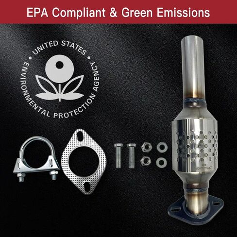 645988 Catalytic Converter Compatible with 2002-05 Cadillac Escalade; 1999-07 Chevrolet Avalanche, Silverado 1500/2500, Tahoe; 1999-07 GMC Sierra 1500/2500 Yukon, W/Gasket Kit, EPA in Kuwait